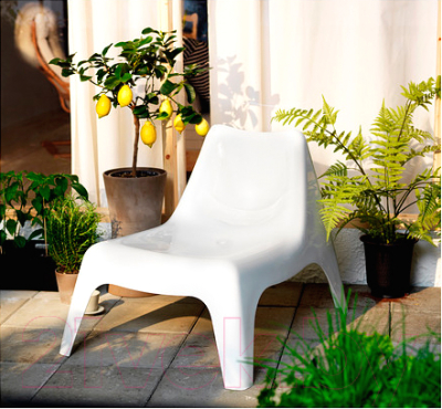 Кресло садовое Ikea ПС Вогэ 101.746.41 (белый)