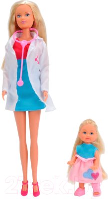 Кукла с аксессуарами Simba Штеффи-детский доктор и Эви 105730934