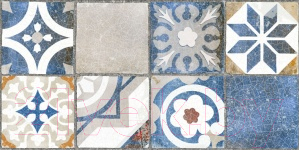Декоративная плитка Нефрит-Керамика Лофт / 00-00-1-08-11-65-742 (400x200, синий узор)