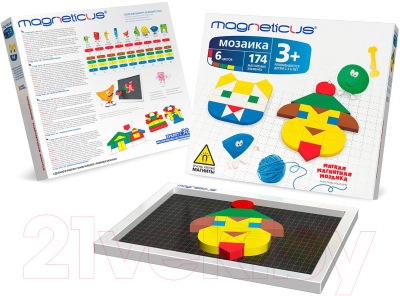 Развивающая игрушка Magneticus Мозаика / MM-0174 (174эл)