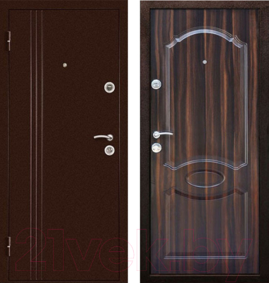 Входная дверь Дверной Континент Экстра темный орех (88x205, левая)