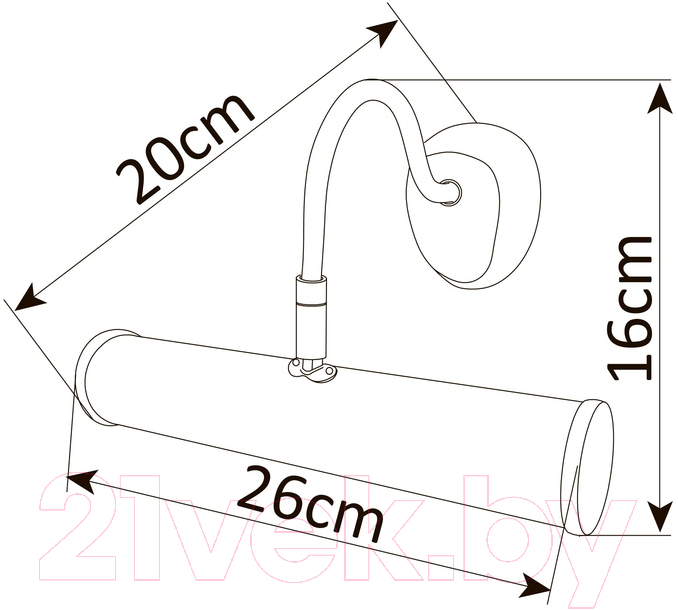 Подсветка для картин и зеркал Arte Lamp Lights Basic A5023AP-1AB