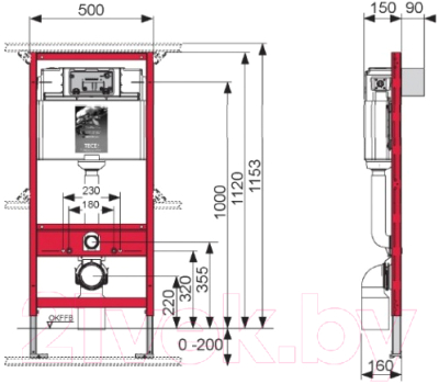 Инсталляция для унитаза TECE Kit 9400001