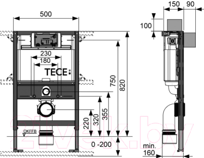 Инсталляция для унитаза TECE 9300001