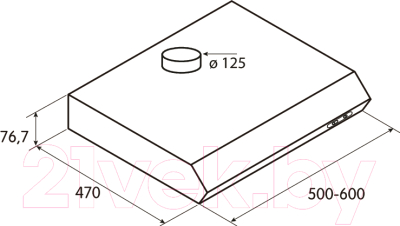 Вытяжка плоская Jetair Light IX/F/50