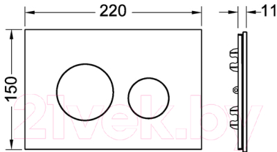 Кнопка для инсталляции TECE Loop Modular 9240676