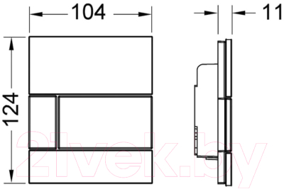 Кнопка для инсталляции TECE Square Urinal 9242803