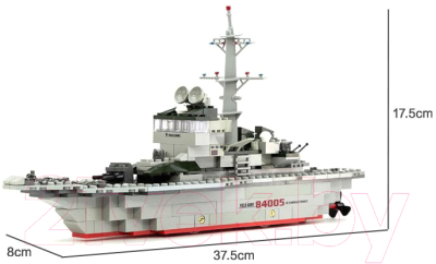 Конструктор Kazi Военный корабль 84005
