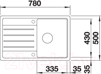 Мойка кухонная Blanco Legra 45S / 522201