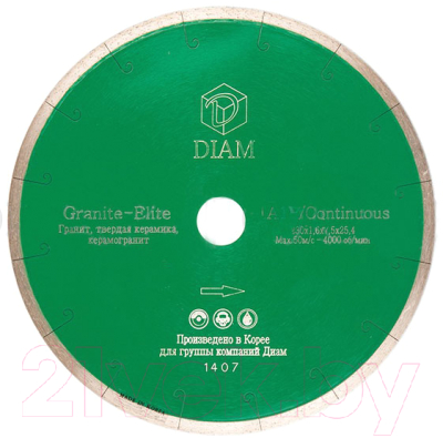 Отрезной диск алмазный DIAM 1A1R Granite-Elite 000201