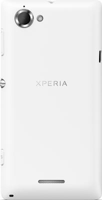 Смартфон Sony Xperia L (C2105) White - вид сзади