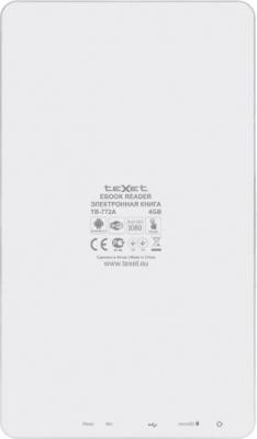 Электронная книга Texet TB-772A 4GB (White) - вид сзади
