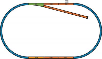 Железная дорога игрушечная Piko Паровоз с грузовым составом (57120) - схема путей