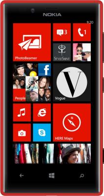 Смартфон Nokia Lumia 720 Red - вид спереди