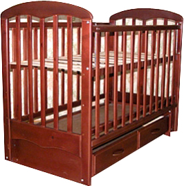 Детская кроватка РИО Виктория (Вишня) - вид сбоку