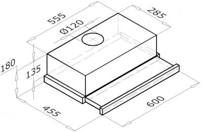 Вытяжка телескопическая Backer TH60BHS-2M (Inox) - схема