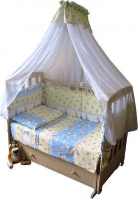 Комплект постельный для малышей Ночка Буслики 3 - бампер и балдахин в комплект не входят