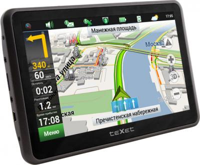 GPS навигатор Texet TN-822 (Gray) - вид сбоку
