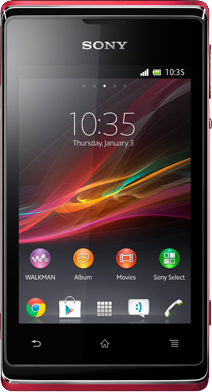 Смартфон Sony Xperia E / C1505 (розовый) - вид спереди