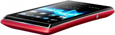 Смартфон Sony Xperia E / C1505 (розовый) - вид лежа