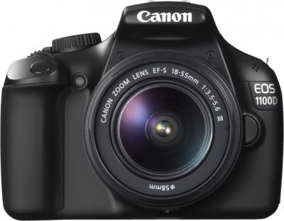 Зеркальный фотоаппарат Canon EOS 1100D Kit EF-S 18-55mm III - вид спереди