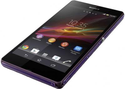 Смартфон Sony Xperia Z (C6603) Purple - вид лежа
