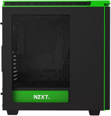 Корпус для компьютера NZXT H440 Matte (CA-H442W-M9) (черный/зеленый)