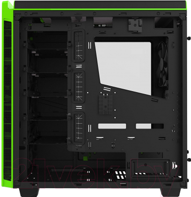Корпус для компьютера NZXT H440 Matte (CA-H442W-M9) (черный/зеленый)