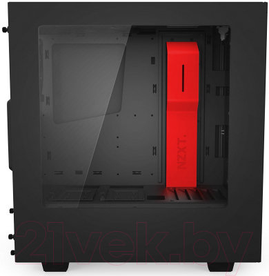 Корпус для компьютера NZXT S340 (CA-S340MB-GR) (черный/красный)