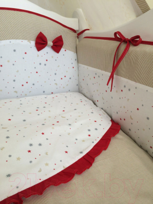Комплект постельный для малышей Twins Premium P-021 Starlet (бежевый)
