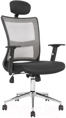 Кресло офисное Halmar Neon (черный/светло-серый)