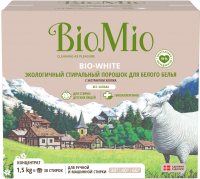 Стиральный порошок BioMio BIO-White экологичный для белого белья с экстрактом хлопка (1.5кг) - 