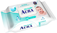 Влажные салфетки детские Aura Ultra Comfort с экстрактом алоэ и витамином Е (100шт) - 