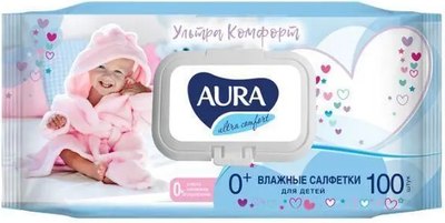 

Влажные салфетки детские, Ultra Comfort с экстрактом алоэ и витамином Е