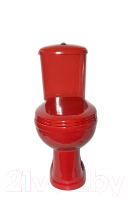 Унитаз напольный Оскольская керамика Дора (красный, с гофрой)