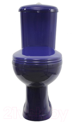 Унитаз напольный Оскольская керамика Дора (синий, с гофрой)