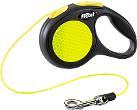 Поводок-рулетка Flexi Neon трос (XS, светоотражающий) - 