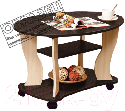 Журнальный столик Олмеко Сатурн-М05 (венге/дуб линдберг)