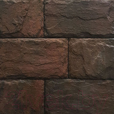 Декоративный камень бетонный Royal Legend Палаццо Питти бордовый с черным 05-570 (340x200x12-17)