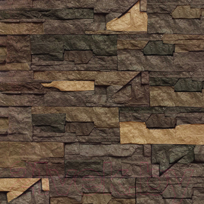 Декоративный камень бетонный Royal Legend Голарда коричнево-черно-бежевый 19-689 (470/280/187x93x10-35)