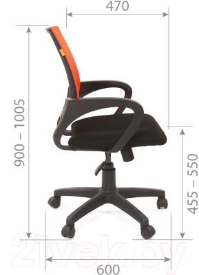 Кресло офисное Chairman 696 TW-01 (черный)