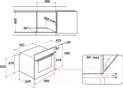 Электрический духовой шкаф Indesit IFW 6530 BL