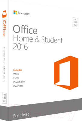 Пакет офисных программ Microsoft Office for Mac Home Student 2016 (GZA-00665)