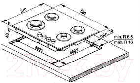 Газовая варочная панель Indesit THP 642 IX/I RU