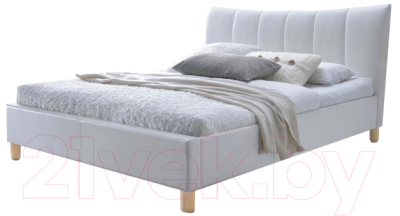 Двуспальная кровать Halmar Sandy (белый)