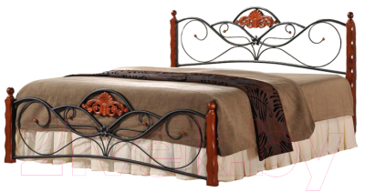 Двуспальная кровать Halmar Valentina (античная черешня)