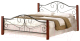 Двуспальная кровать Halmar Violetta 160x200 (античная черешня) - 
