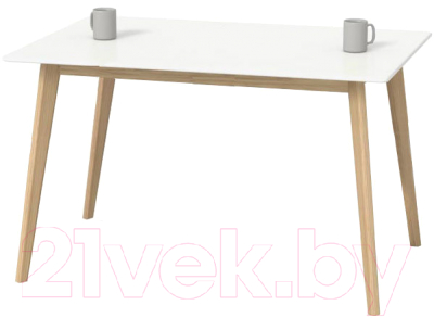 Обеденный стол Halmar Lorrita 120x80 (белый)