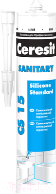 Герметик силиконовый Ceresit Sanitary CS 15 (280мл, прозрачный)