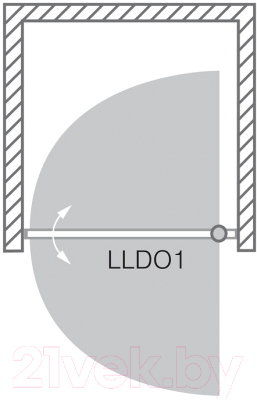 Душевая дверь Roltechnik Lega Line LLDO1/100 (хром/прозрачное стекло)